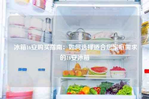  冰箱16安购买指南：如何选择适合您家庭需求的16安冰箱