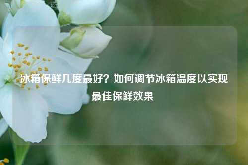 冰箱保鲜几度最好？如何调节冰箱温度以实现最佳保鲜效果 