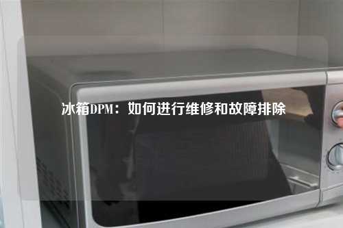  冰箱DPM：如何进行维修和故障排除