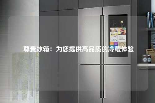  尊贵冰箱：为您提供高品质的冷藏体验