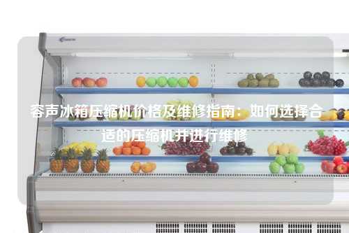  容声冰箱压缩机价格及维修指南：如何选择合适的压缩机并进行维修